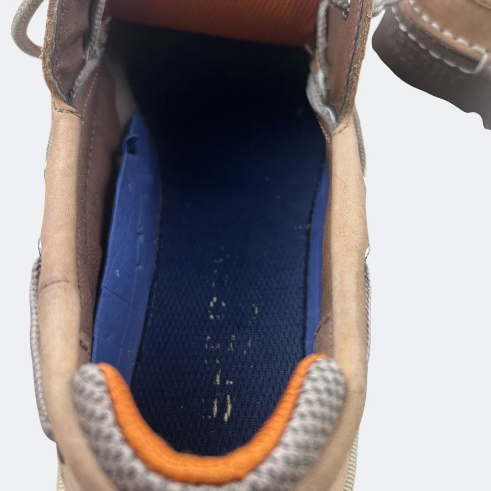 Sperry Top-Sider Boat Deck‎ Shoes Mens Size 8 Brown Leather Lace Up Nautical